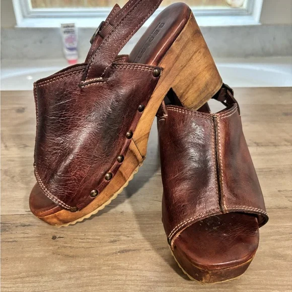 Women’s Bed Stu Marie Brown Leather Mules In Teak - Picture 8 of 16